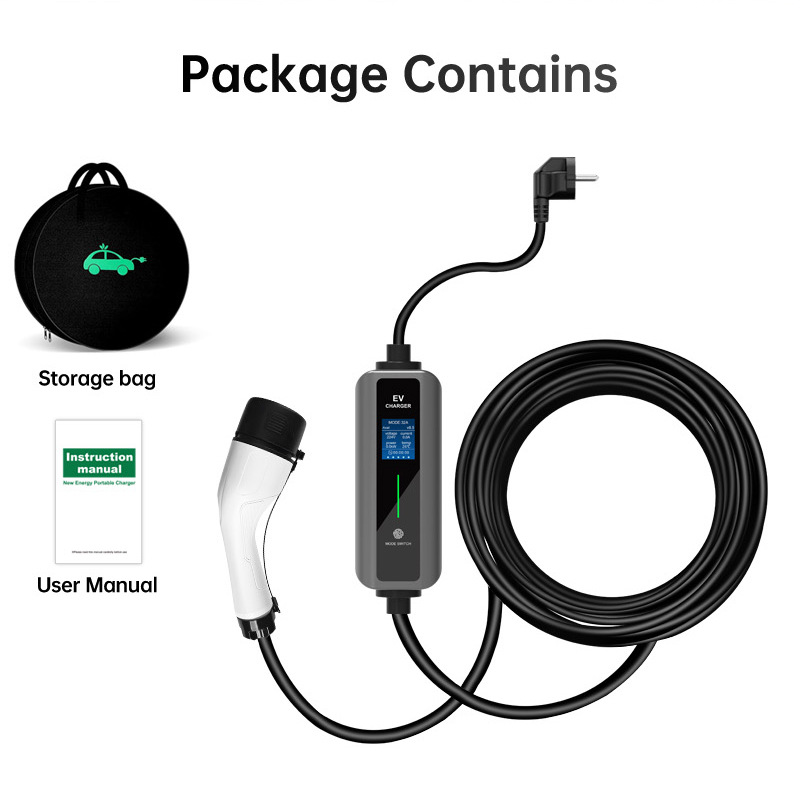 Qiaochong New Energy Vehicle Portable Plastic Shell On-Board Charger Case Charging Station Accessories Ac 16A 3.5Kw Cross-Border