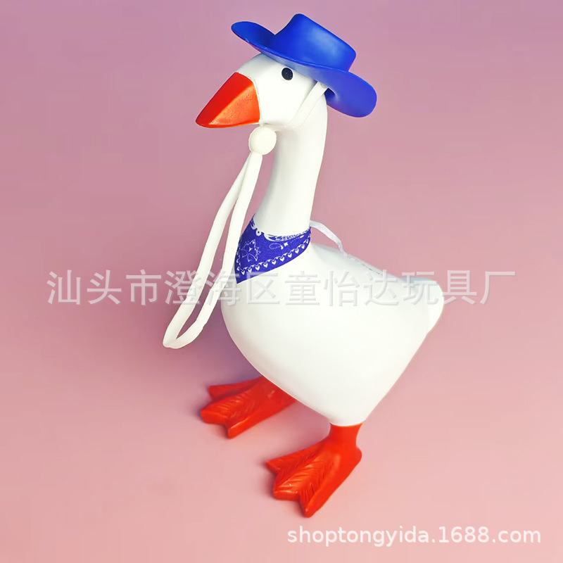 Cross-Border Duck Storage Creative Duck Crafts Ornaments DIY Decorative Accessories Mini Cowboy Hat Scarf Skirt