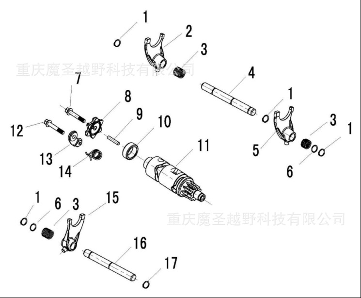 Cross-Border Applicable for Huansong Hs250 Engine Transmission Drum Atv P013000232010000