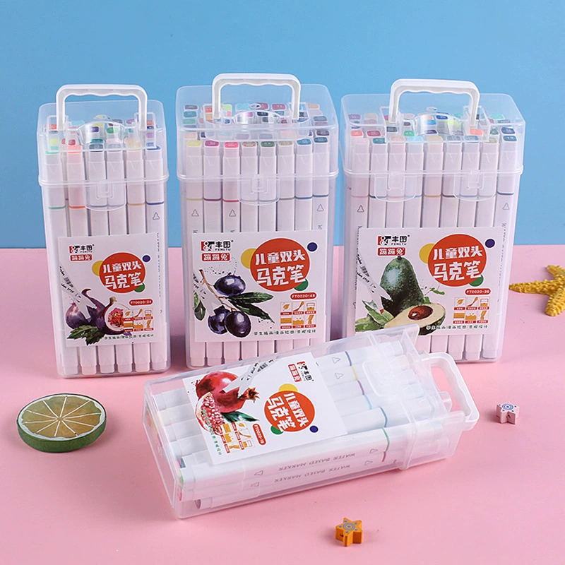 Fengtu маркер на водной основе с двойной головкой детская цветная ручка для рисования Студенческая анимация художественная ручка для ручного рисования принадлежности для рисования
