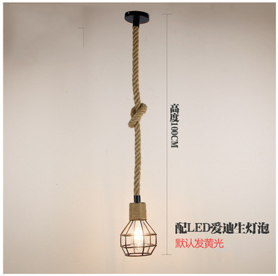 Cuerda de cáñamo araña vintage estilo industrial Bar Café restaurante Tienda Ropa Americana creativa nostálgica personalizada lámparas decorativas