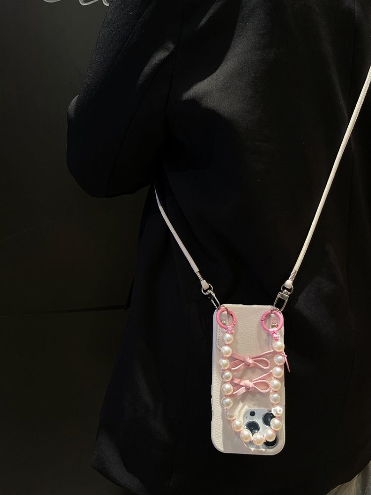 Leather Butterfly Phone Case For Iphone With Bracelet And Strap_voghion.com