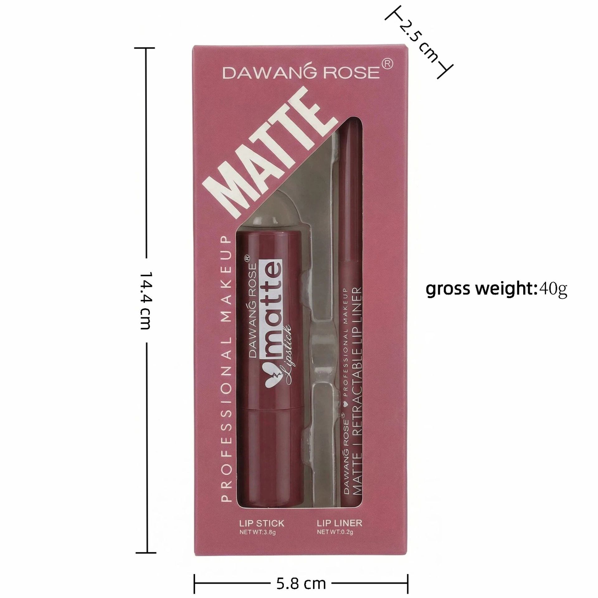 Set de pintalabios velvet matte y perfilador de labios estilo_voghion.com