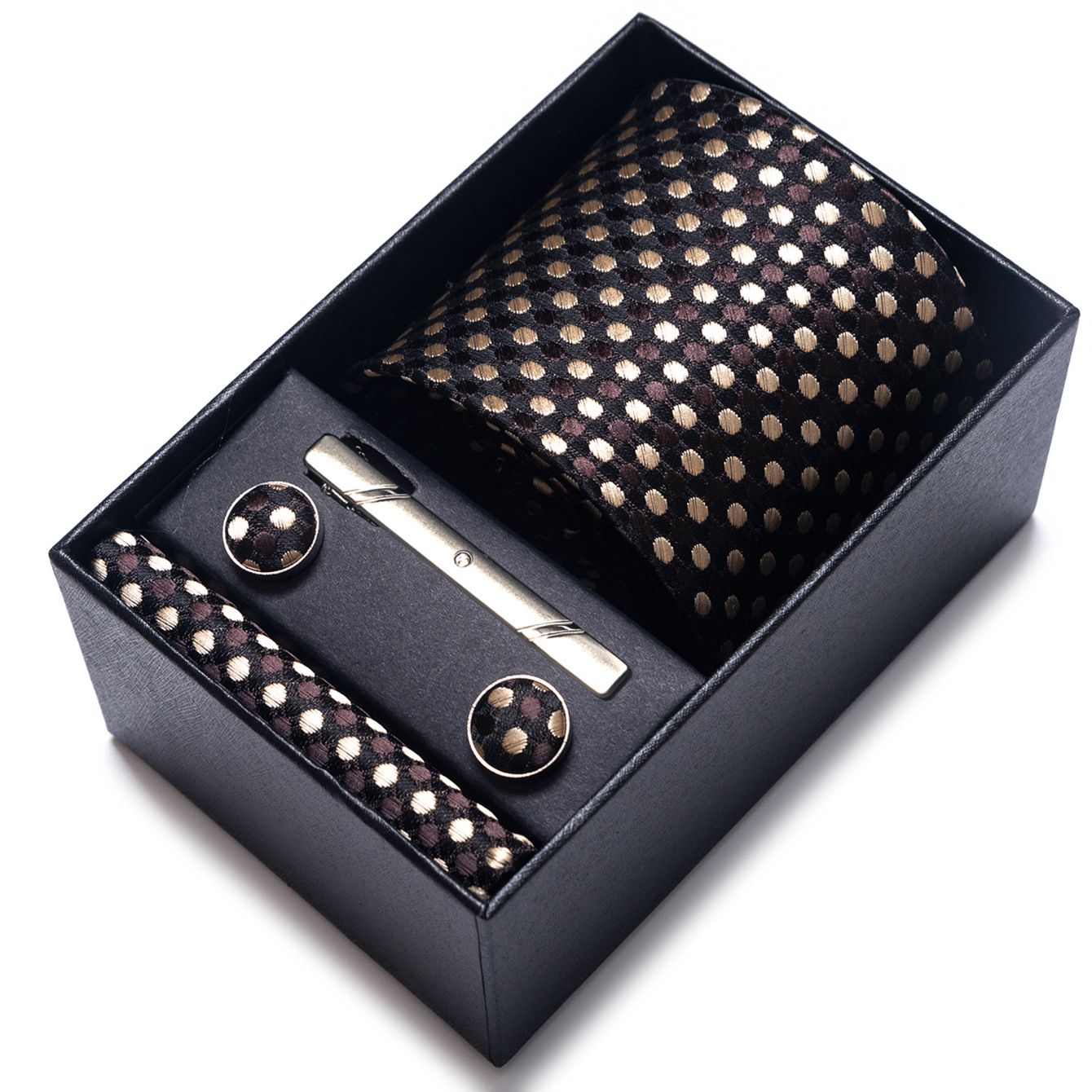 Set de Caja de Regalo con Corbata de Negocios para Hombre de Rayón Jacquard para Boda