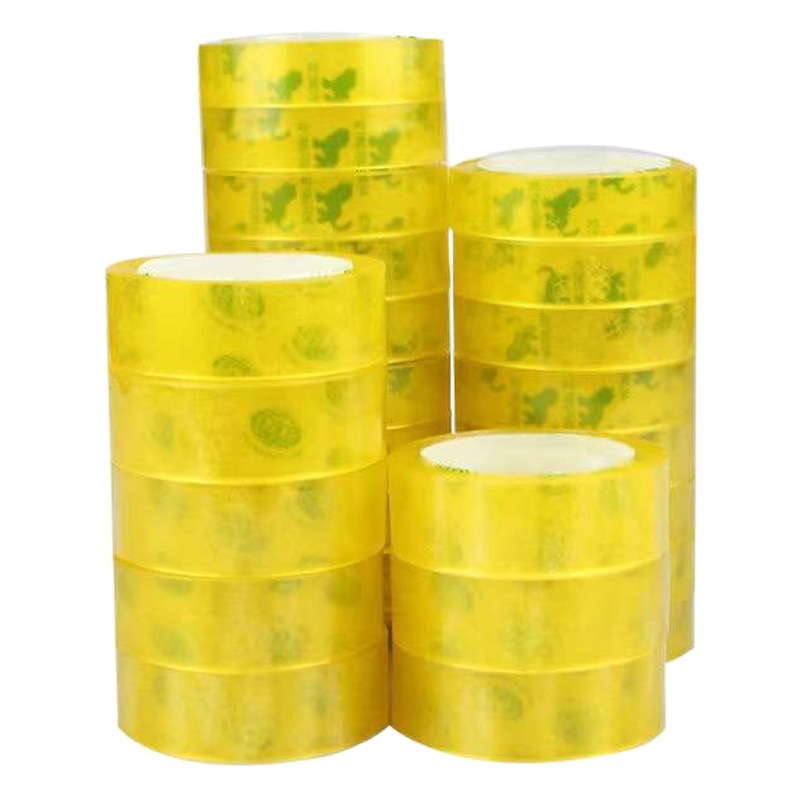 Transparent Tape Small Size Stationery for Students Wholesale Small Roll Adhesive Tape Office Floral Double-Sided Tape Easy to Tear