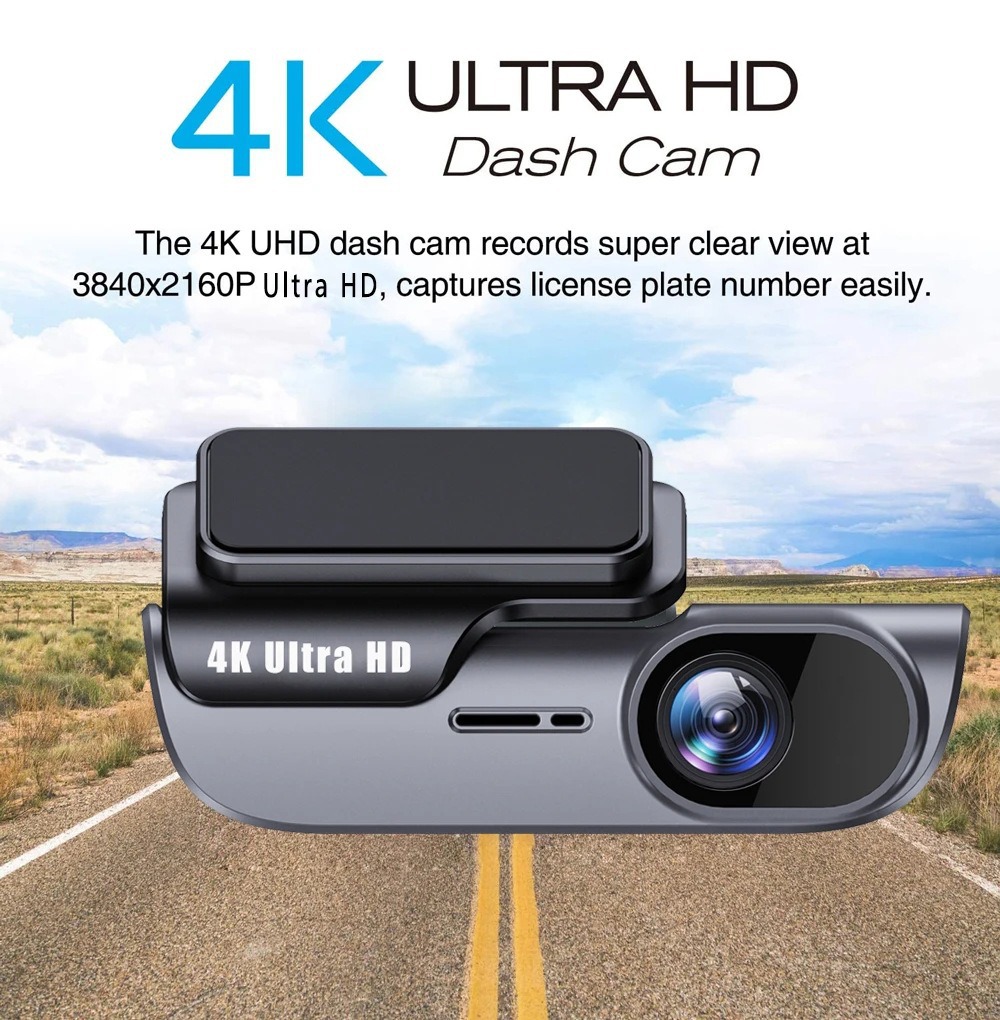 2026 New Product Cross-Border High-Definition 4K Car Dashcam Front and Rear Camera Dashcam Vehicle Recorder