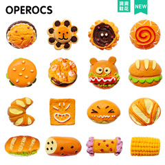 Hamburger hole shoe accessory shoe flower Smartstar clip bread DIY high-end accessories decoration 3D buckle