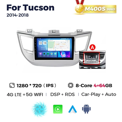 2014-2018 Hyundai Tucson | DVD Navigation - a-m400s-4-64-eight-nuclear-netcom-9863