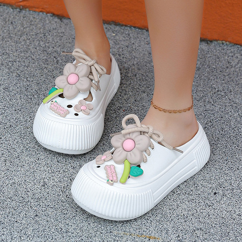 Mary Jane Croc Shoes for Women: Adorable, Step-On Style, Versatile Ins-Inspired Design, Non-Slip & Odor-Proof, Thick-Soled, Closed-Toe Slippers Perfect for Students