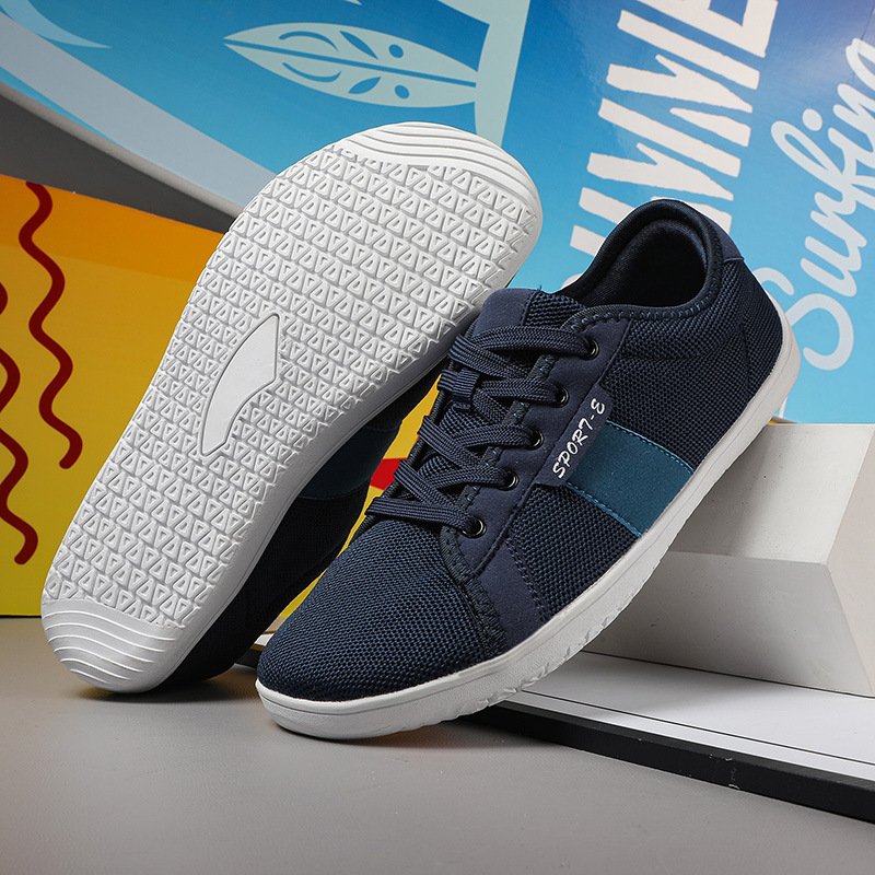 Nuevos zapatos casuales transfronterizos de cabeza ancha descalza con suela suave antideslizante zapatos deportivos transpirables para caminar zapatos de ejercicio para correr en bicicleta