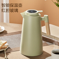 Large-capacity European-style insulated thermos for home and student dorms — Glass-lined, portable kettle with temperature display for keeping water warm