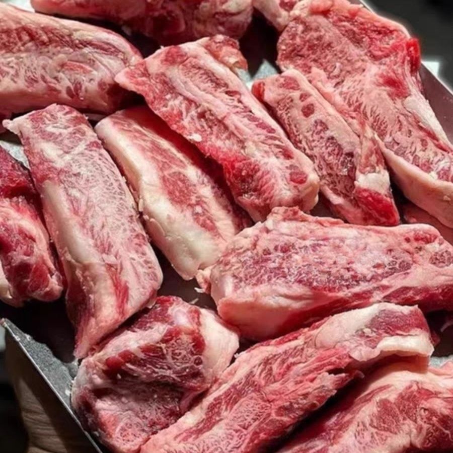 牛肋条高端和牛雪花牛肋条原切冷冻去骨牛腹肋烤肉烧烤食材商用批