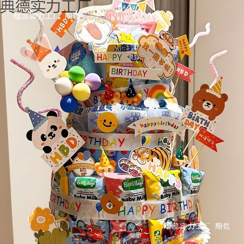 間食誕生日ケーキ装飾児童プラグイン泡胚模型diy材料パーティー紅書同金|undefined