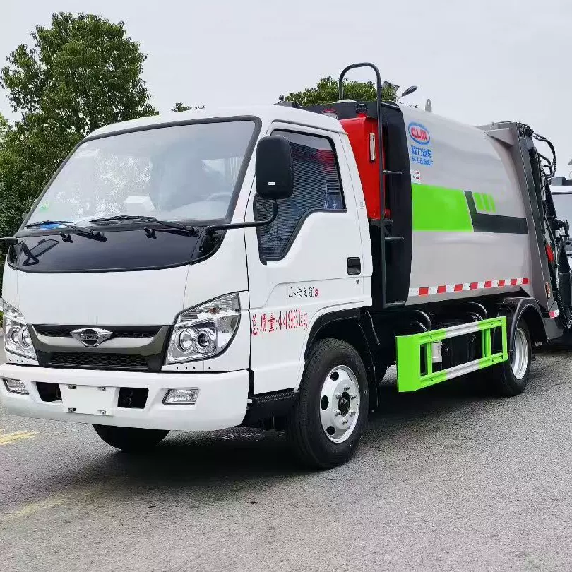 程力牌CL5040ZYS6AQC型压缩式垃圾车 福田6方蓝牌压缩垃圾车价格