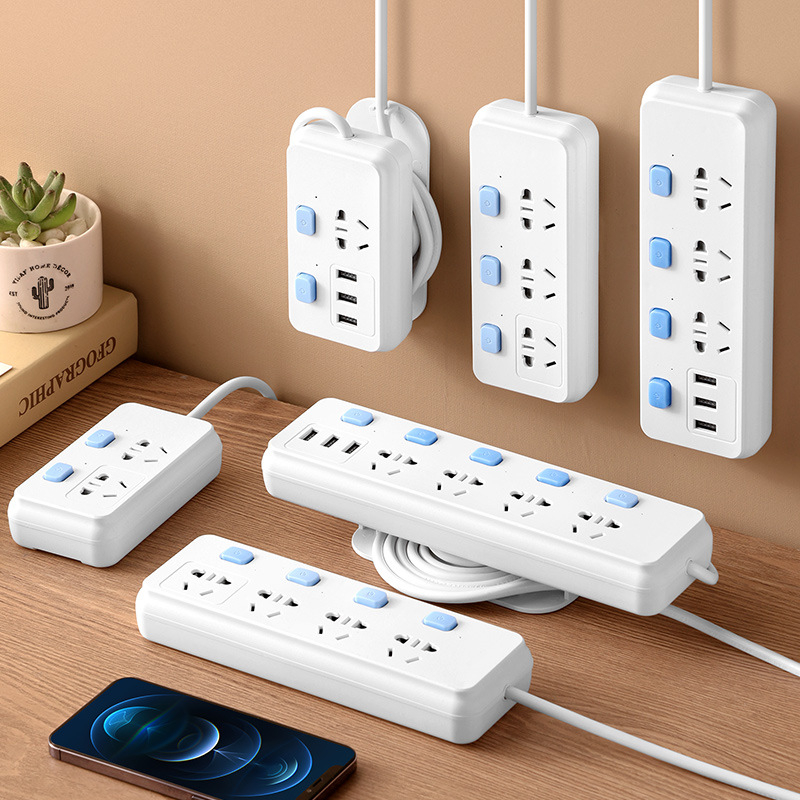 多孔位带1.8米 3米 5米开关插排 大功率接线排插 办公室转换插板