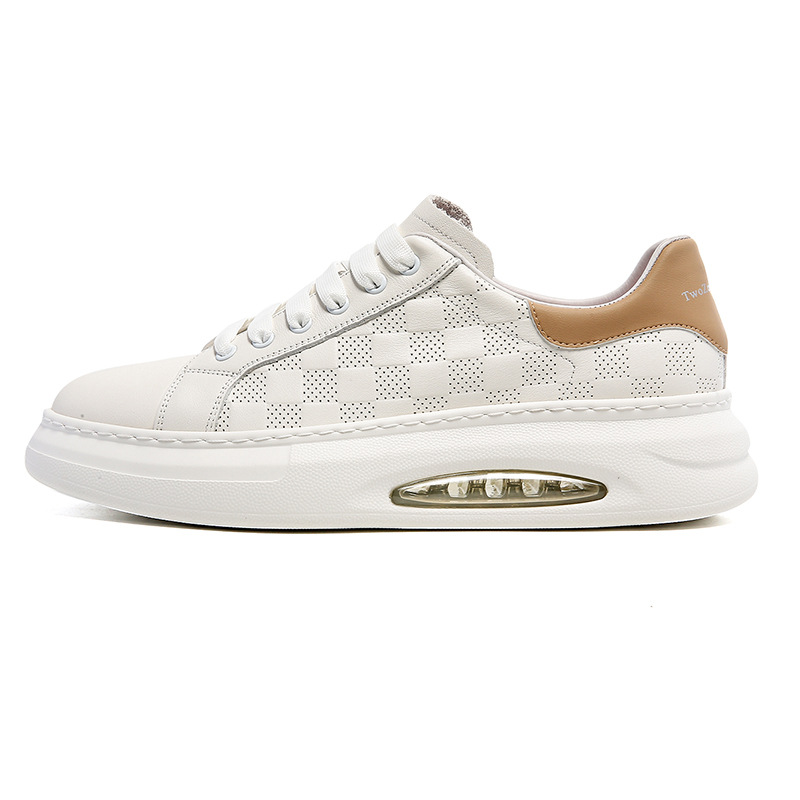 20243 Neue Sommer Atmungsaktive Platte Kappe Leder Rindsleder Sport Kleine Weiße männer Weiche Sohle Casual Schuhe_voghion.com