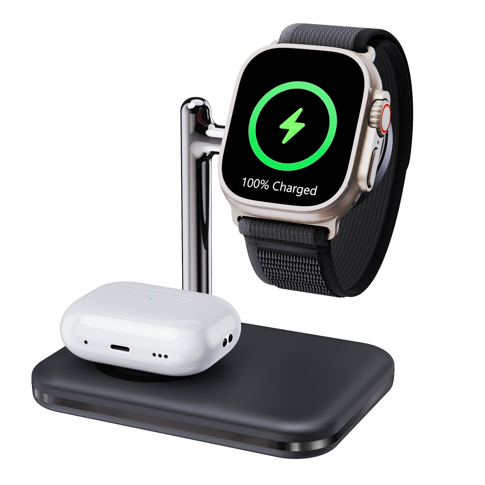 Apple, folding wireless watch, compatible charger, headphones, tubing, 2 in 1, (Cross-border trading)