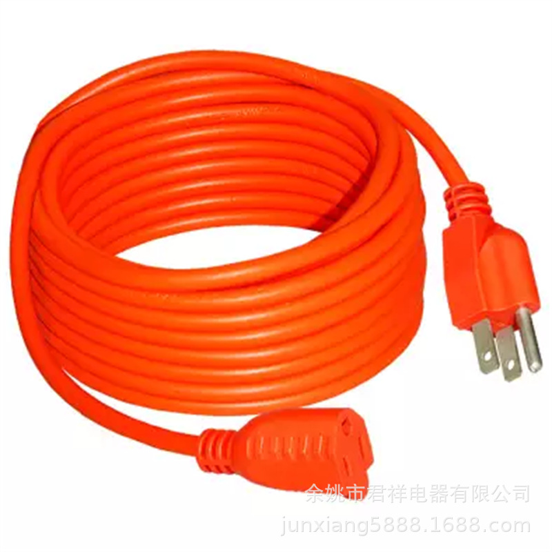 Venta al por mayor estándar americano enchufe rojo estándar americano macho y hembra enchufe transparente de tres núcleos cable de extensión estándar americano image 6