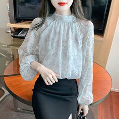 雪纺衬衫女秋季新款女装气质小衫时尚洋气时髦长袖早秋女上衣