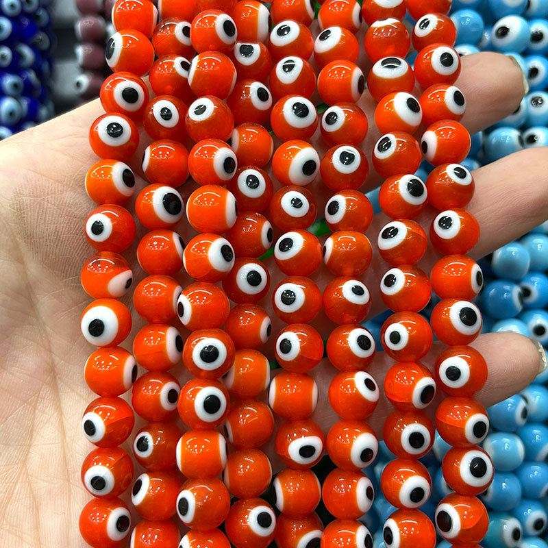 Cuentas de vidrio turcas con diseño de ojo turco, cuentas sueltas de colores, cuentas pequeñas, accesorios de joyería DIY, cuentas de vidrio image 17