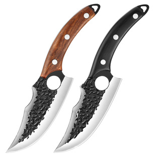 Amazon Hot Sale 6 Inch Ring Bones Small Machete Outdoor Camping Tactical Knife Barbecue Slaughter Peeling Knife
