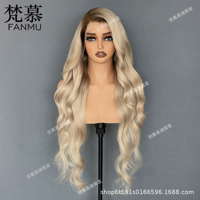 Free Factory High-End Custom Platinum Curly Hair Extensions, Side Parting, Fully Handmade Glue-Free Wig Free Factory High-End Custom Platinum Curly Hair Extensions, Side Parting, Fully Handmade Glue-Free Wig