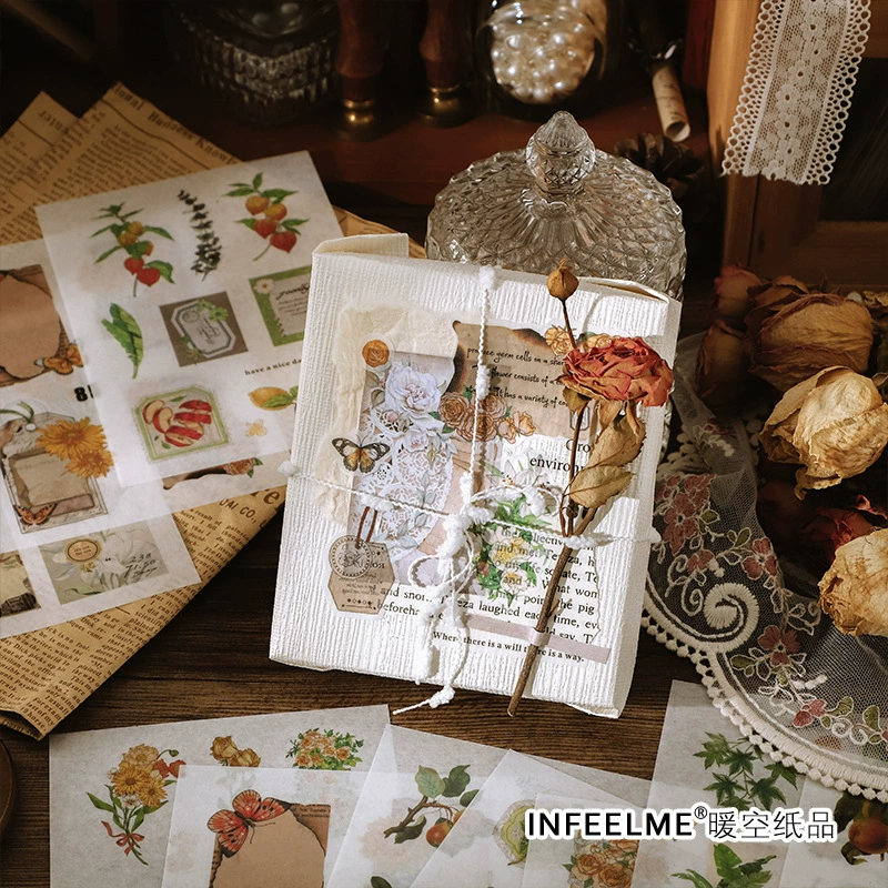 Набор материалов Infeelme Lightyear Poetry, 20 шт., ретро-материалы для блокнота, 4 варианта