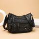2024 New Women's Bag Cross-border Middle-aged and Elderly Mother's Bag Shoulder Bag Trendy Foreign Trade Women's Crossbody Bag Washable Leather Satchel