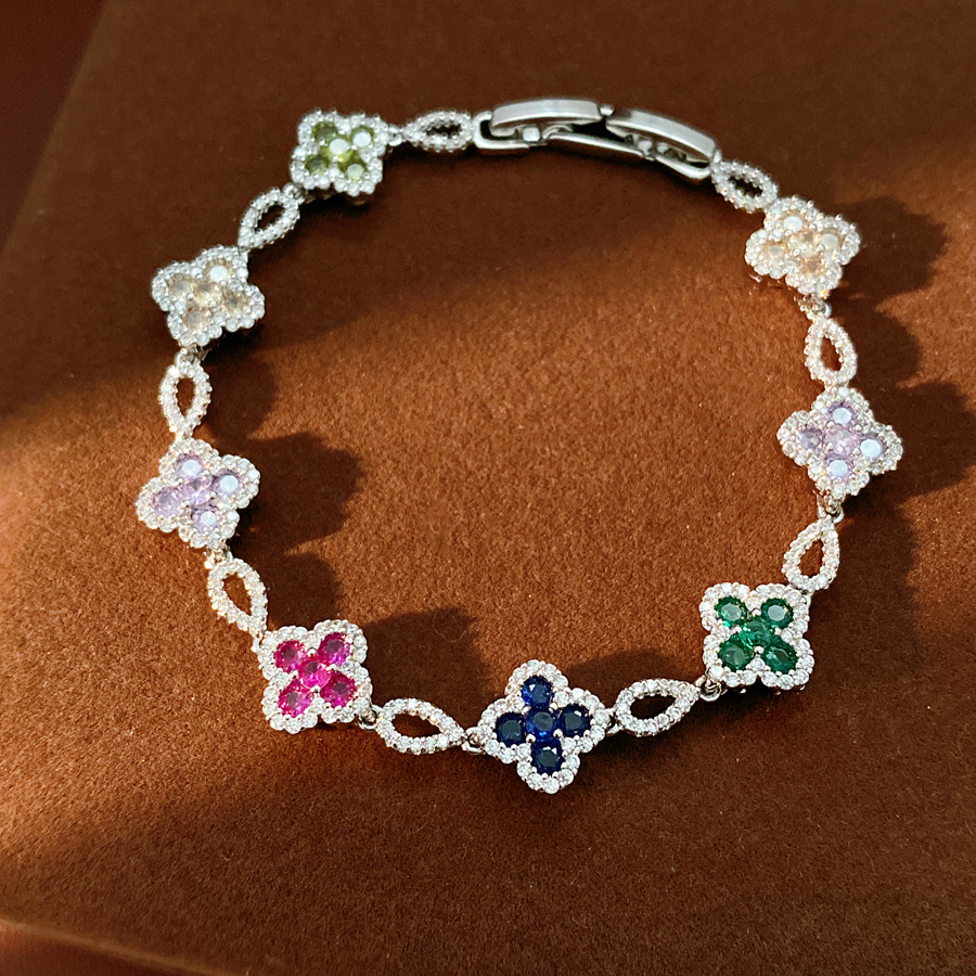 Pulsera - plata - color (chapado en oro real)