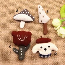 蘑菇小狗可爱儿童服饰海绵填充棉麻布艺 diy发饰发夹配件小配饰