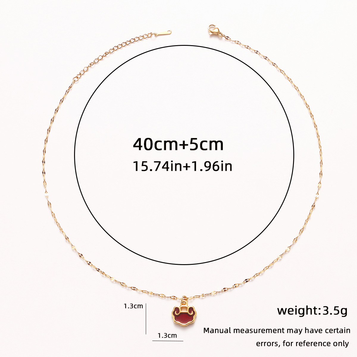 7g Weight Wholesale Jewelry Sweet Geometric Cross Titanium Steel 18K Gold Plated Pendant Necklace Cable Chain