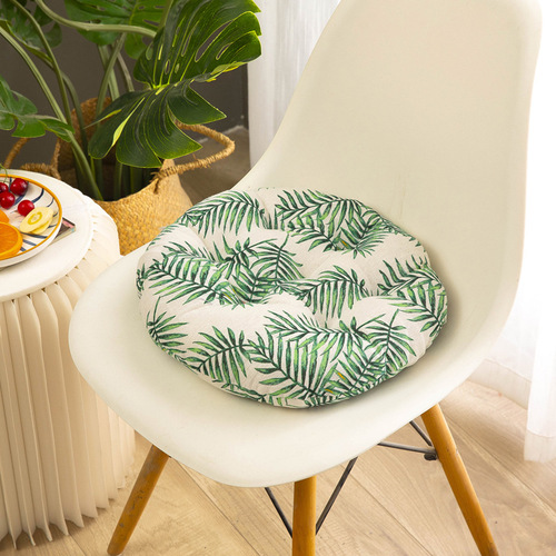 Round cushion in Instagram style, simple and elegant, cotton linen, thick buttock cushion, office, dormitory, student chair cushion, futon