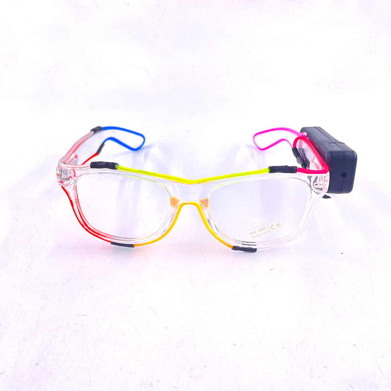 Multi-color el gafas luminosas vacaciones celebración cumpleaños boda fiesta danza noche alegría apoyos ventas directas de la fábrica
