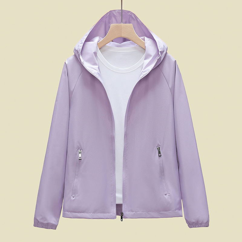 Spring and Autumn Tops Women's 2025 New Casual Large Size Thin Windproof Top Outdoor Soft Shell Tops Tops Jacket