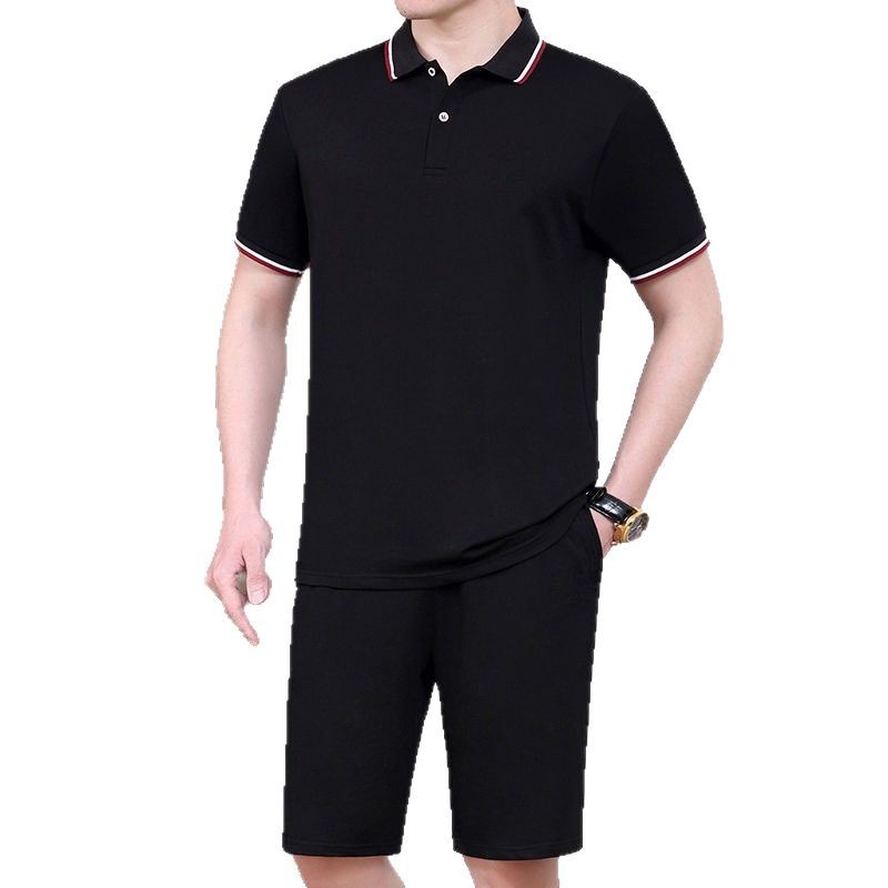 Papá camiseta de verano para hombres 2025 verano nuevo algodón de manga corta pantalones cortos de mediana edad ocio suelto juego deportivo
