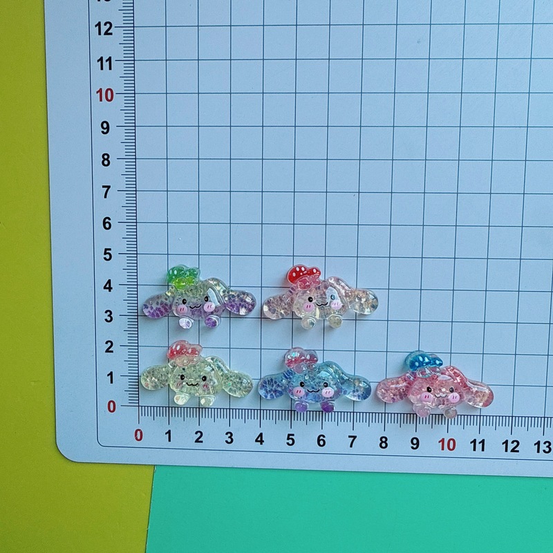 新款卡通闪粉三丽鸥玉桂狗系列 diy树脂饰品贴片发夹发卡鞋花配件|undefined