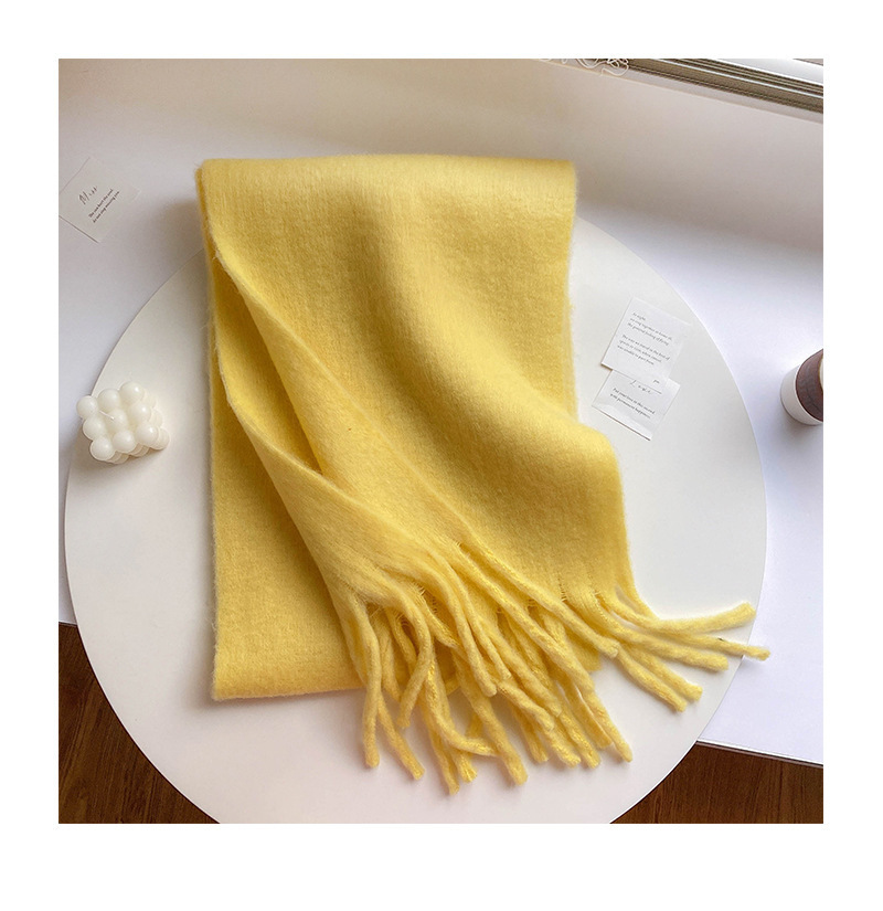 Solid Color Thickened and Extended Scarf for Women, 2026 Autumn and Winter New Korean Style, Versatile Winter Shawl for Students, Pink