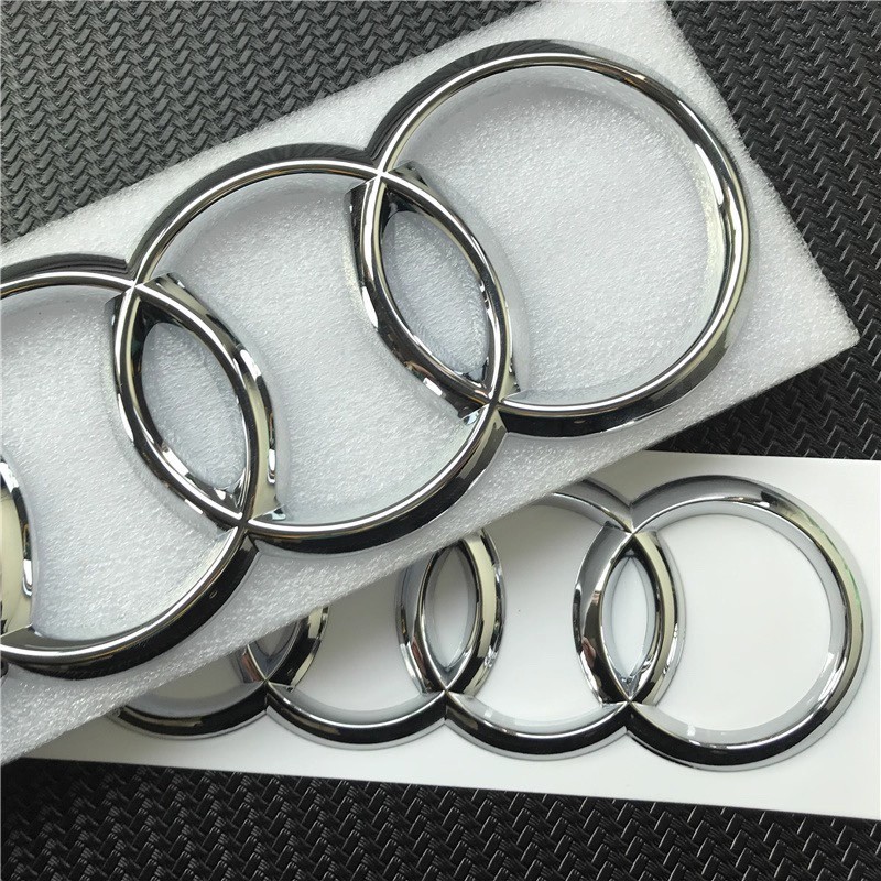 Suitable for Audi Four-Ring Logo Q3Q5 Center Net Logo A5A6A4L Modified Rs3 Front Logo and Rear Tail Logo Audi Front and Rear Car Logos