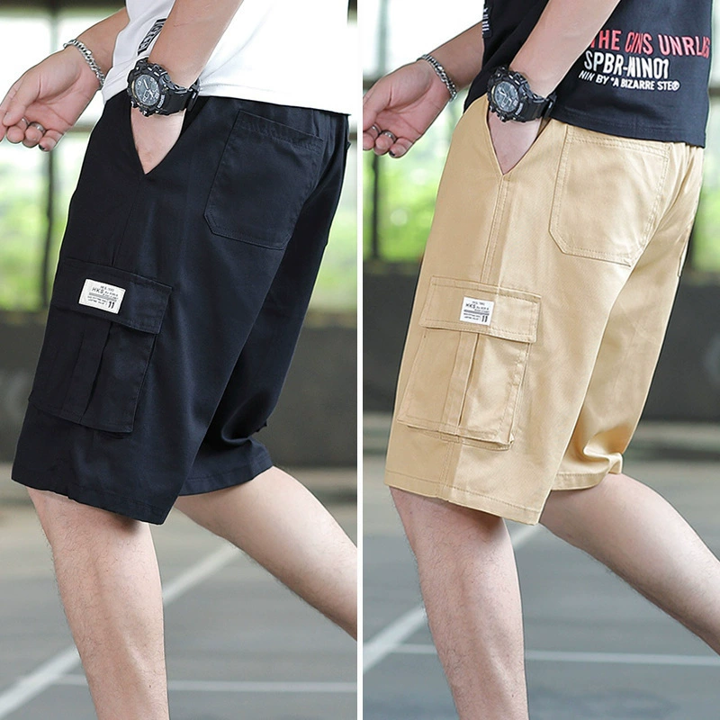 Шорты Мужские летние хлопчатобумажные 2023 новый прилив свободные мужские спортивные и повседневные комбинезоны тонкие укороченные брюки