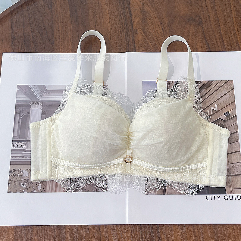 秋冬新款无痕豹纹内衣女小胸聚拢显大上托侧收副乳防下垂文胸套装|undefined