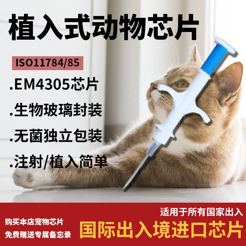 RFID-шприц для входа и выхода домашних животных, чип для кошек и собак, интеллектуальное отслеживание, ISO, биологическая стеклянная трубка, этикетка с защитой от потери