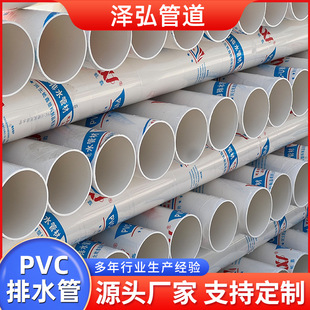 PVC drainage pipe large diameter white plastic sewage rainwater municipal engineering buried underground water drainage pipe