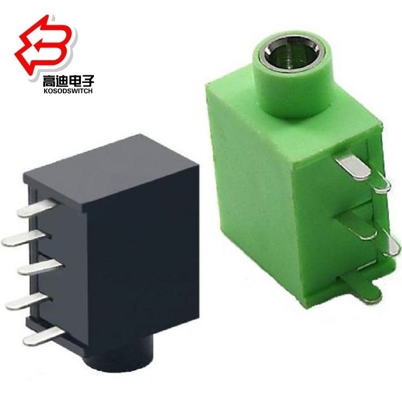 现货3.5双声道耳机插座 厂家3.5立体声耳机母座 批发3.5音频插座