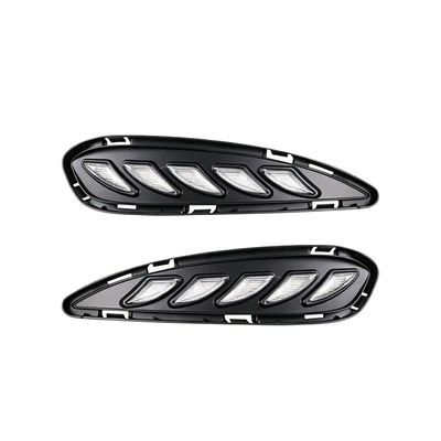 Suitable for 21-22 model ORA Good Cat daytime running lights, modified special LED daytime running lights with flowing turn signals (Gündüz işıqları) - three-colors-regular-white-light-flowing-yellow-light-for-turning-signals-ice-blue-light-left-and-right-one-set