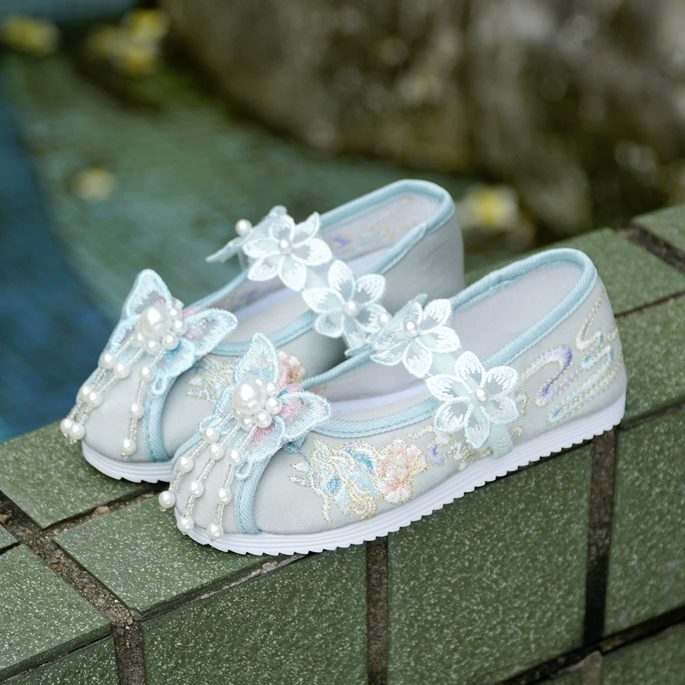 Древняя обувь Hanfu для девочек зимой