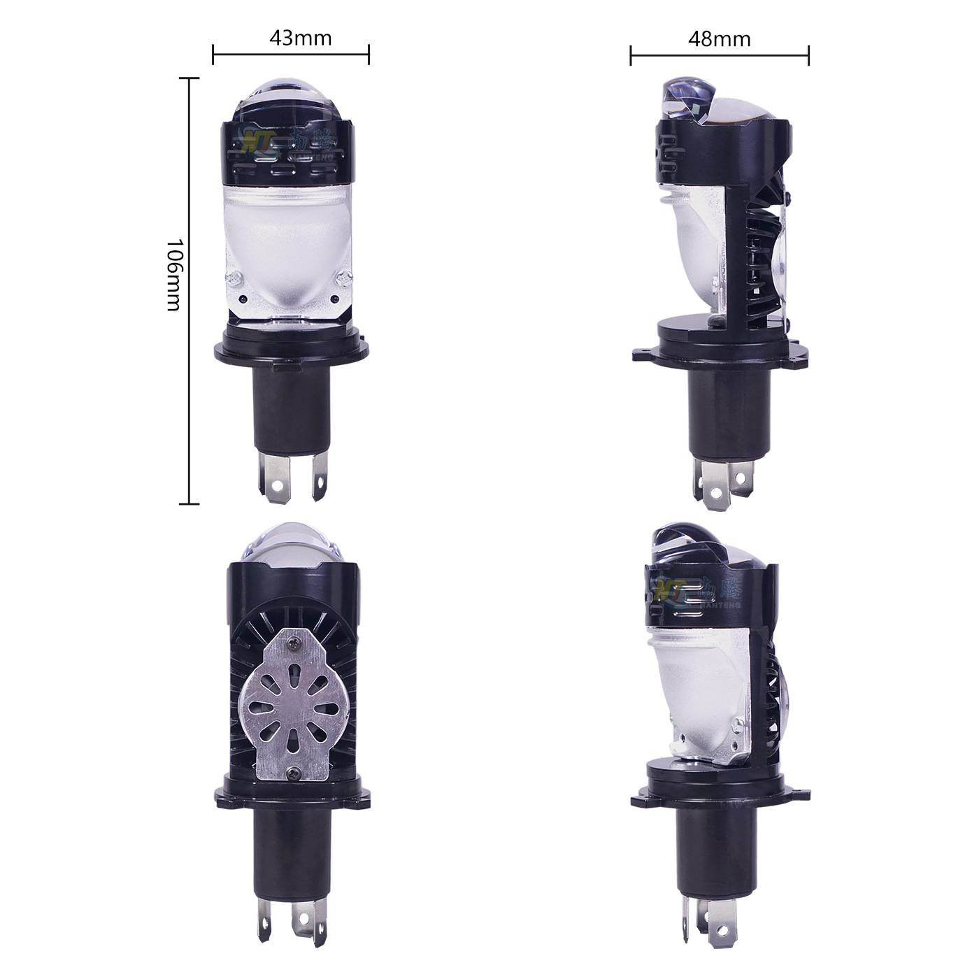 Lente láser súper brillante para automóvil LED, faro, bombilla de luz cercana y lejana, faro en línea H4 modificado, foco de motocicleta