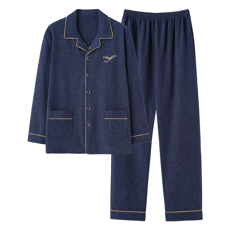 잠옷 남자의 겨울 두꺼운 양털 긴팔 카디건 가을과 겨울 따뜻한 캐주얼 홈 의류 플러스 사이즈 세트 착용