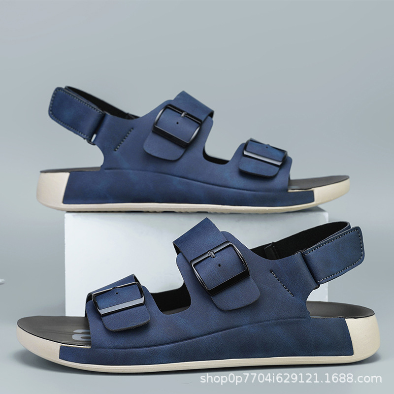 Men's Slippers 2025 Summer New Men's Outdoor Non-Slip Anti-Odor Trendy Open-Toe Soft Sole Trendy Casual Slippers