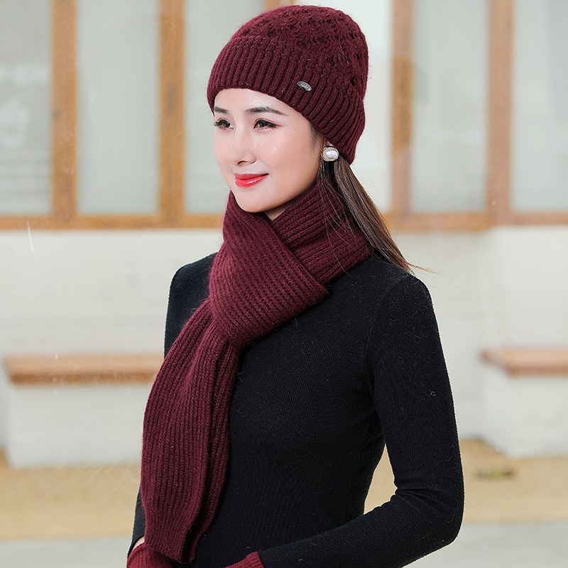warm demi-season knitted hat