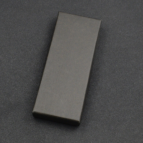 Dimension 130*55*17mm Universal Long Black Box Keychain Box High-End Black Paper Card Box BZH-015